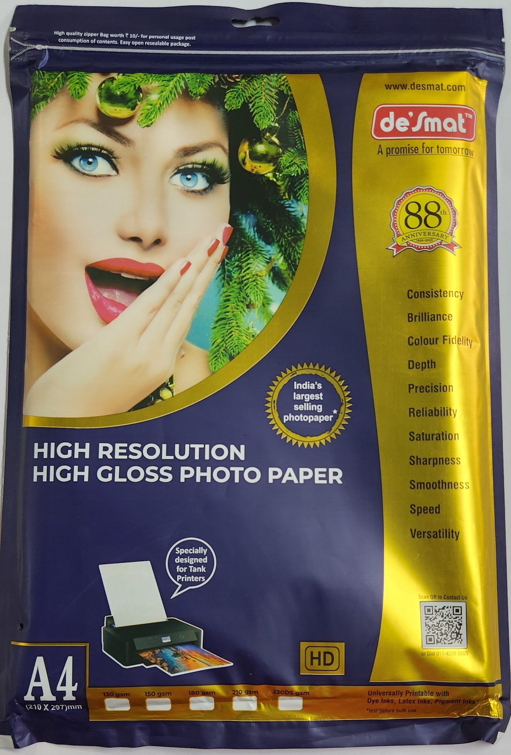 A4 Glossy Photo Paper 150 GSM - Desmat